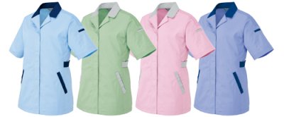 画像2: az5328 半袖スモック（4色） (2)