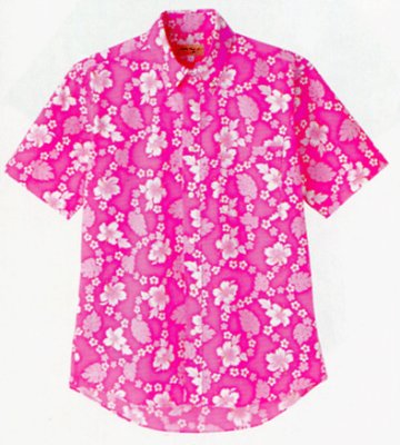 画像2: FB4521U アロハシャツ・プチハイビスカス柄（3色） (2)