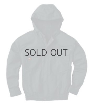 画像3: 【即納】右肩補強済みKU91410フード付き長袖ブルゾン・綿100％(2色) (3)