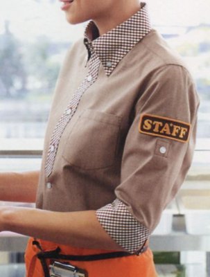 画像2: 63380 男女兼用五分袖シャツ (7色) (2)