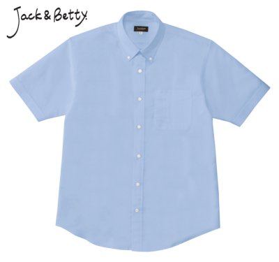 画像1: JB51370 男女兼用半袖オックスシャツ (5色) (1)