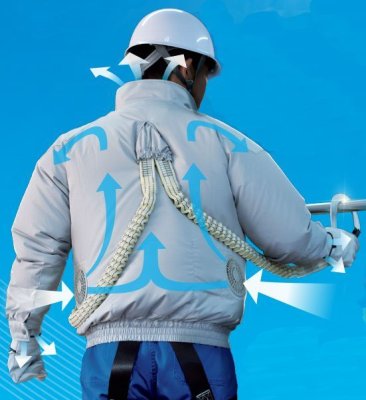 画像2: NA103【ブルゾンのみ】NSP空調服®／長袖・フルハーネス (2)