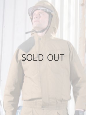 画像2: 【即納】右肩補強済みKU91410フード付き長袖ブルゾン・綿100％(2色) (2)