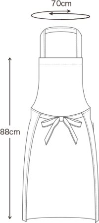 画像1: M290 厨房胸当てエプロン・首掛け (1色)