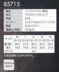 画像1: 85715 EVAショート丈防寒長靴 (3色)