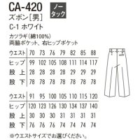 画像1: CA-420 メンズズボン・ノータック (1色)