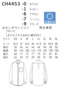 画像1: CH4453 男女兼用ボタンダウンシャツ (5色)