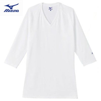 画像5: MZ-0134 Vネックアンダーウェア(七分袖)・レディース (3色) (5)