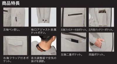 画像4: XE98002【ブルゾンのみ】ジーベック空調服(R)／長袖・サイドファン (4)