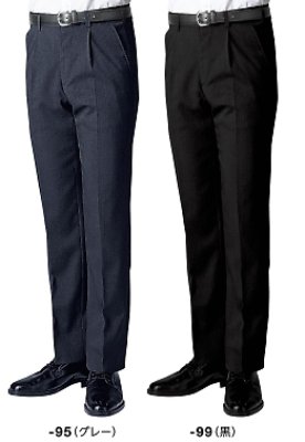 画像2: 12111 メンズワンタックスラックス (2色) (2)