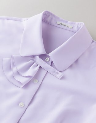 画像7: RB4155 レディース長袖ブラウス-フリルリボン付 (3色) (7)