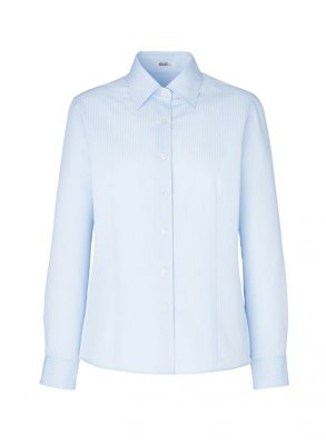 画像2: RB4142 レディース長袖ブラウス-ドビーストライプ（3色） (2)