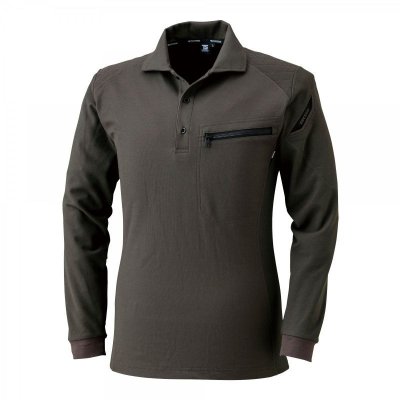 画像2: 5105 ワークニットロングポロシャツ (5色) (2)