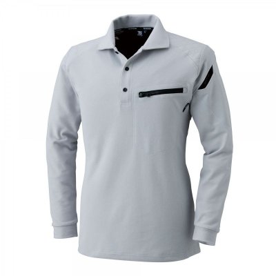 画像3: 5105 ワークニットロングポロシャツ (5色) (3)