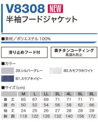 画像1: V8308【セット】ブルゾン・ファン・バッテリー(充電器付)／半袖・フード