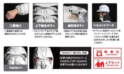 画像3: ND9097【レインスーツ・機器無し】空調服(R)/上下セット (3)