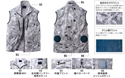画像7: 54060【空調服(R)セット】自重堂Jawin空調服(R)ブルゾン・ファン・バッテリー(充電器付)／ベスト (7)