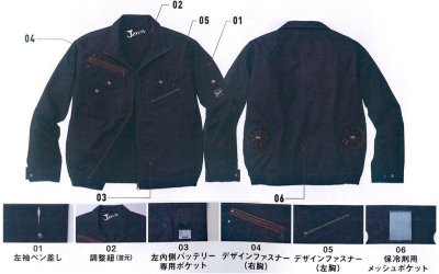 画像7: 54030【空調服(R)セット】自重堂Jawin空調服(R)ブルゾン・ファン・バッテリー(充電器付)／長袖 (7)