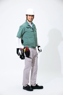 画像3: AZ-2998【空調服(R)セット】ブルゾン・ファン・バッテリー(充電器付)/半袖 (3)