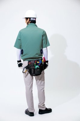画像4: AZ-2998【空調服(R)セット】ブルゾン・ファン・バッテリー(充電器付)/半袖 (4)