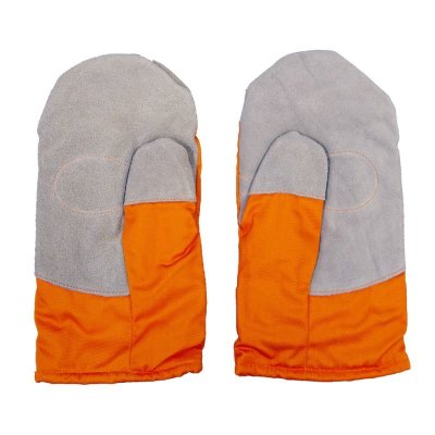 画像5: MB128-2 冷凍庫用防寒手袋・2本指（山吹色） (5)