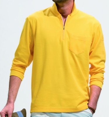 画像10: 0013 ジップアップ長袖ポロシャツ（6色） (10)