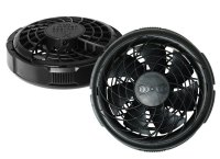 画像1: 7.2V FAN2300空調服(R)薄型ファン(ブラック)2個+ケーブル