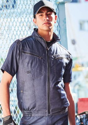 画像7: V9507【セット】ブルゾン・ファン・バッテリー(充電器付)／半袖・ストレッチ (7)