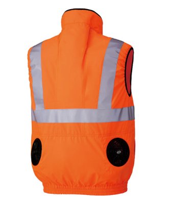 画像3: 26868【セット】エアセンサーブルゾン・ファン・バッテリー(充電器付)／高視認反射ベスト (3)