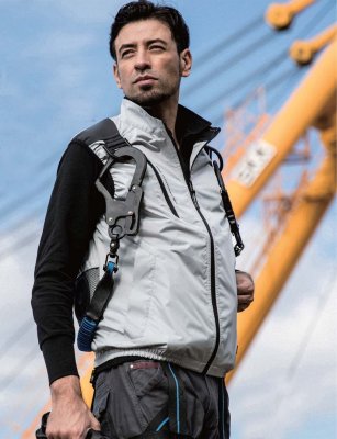 画像11: XE98104【ブルゾンのみ】ジーベック空調服(R)/遮熱ベスト(ハーネス)・サイドファン (11)