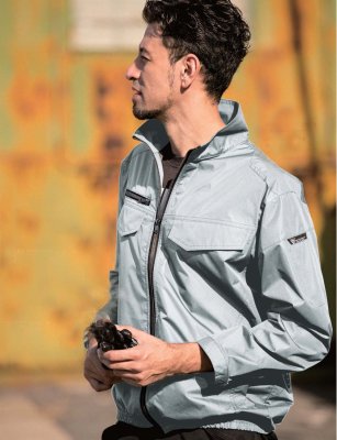 画像8: XE98017【空調服(R)セット】ブルゾン・ファン・バッテリー(充電器付)/遮熱長袖・サイドファン (8)