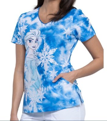 画像2: TF626 半袖スクラブ・アナ雪 (2)