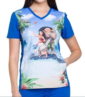 画像2: TF627 半袖スクラブ・モアナ (2)