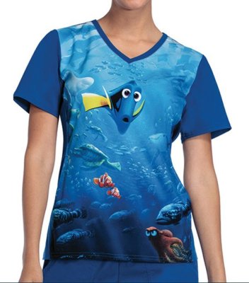 画像2: TF627 半袖スクラブ・ニモ (2)