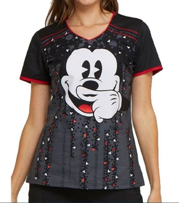 画像2: TF686 半袖スクラブ・ミッキー (2)