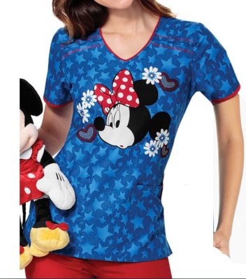 画像2: 6782CB 半袖スクラブ・ミニー (2)