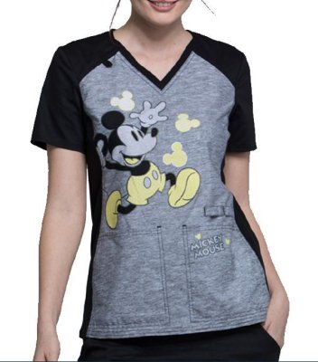 画像2: TF661 半袖スクラブ・ミッキー (2)
