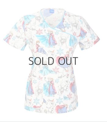 画像2: 6784C 半袖スクラブ・アナ雪 (2)