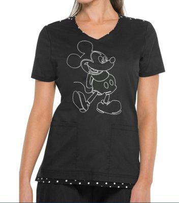 画像2: 6623 半袖スクラブ・ミッキー (2)