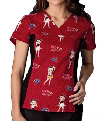 画像2: 6875C 半袖スクラブ・ベティちゃん (2)