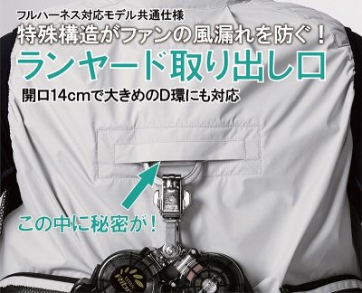 画像11: V9399【セット】ベスト・ファン・バッテリー(充電器付)/フルハーネス (11)