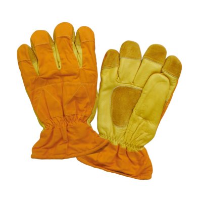 画像2: MB128-5Y 冷凍庫用防寒手袋・5本指（オレンジ×イエロー） (2)