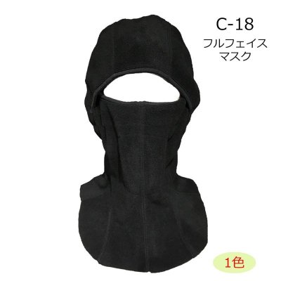 画像1: C-18 冷凍倉庫用フルフェイスマスク（ブラック） (1)