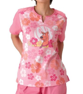 画像2: 6930 半袖スクラブ・キャラクター柄 (2)