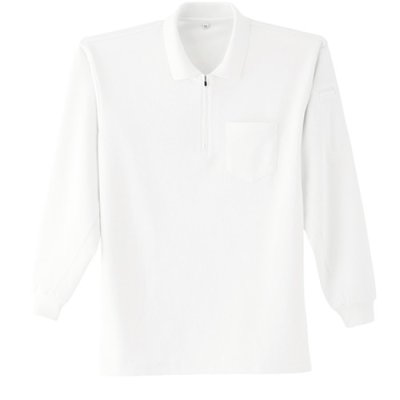 画像5: 0013 ジップアップ長袖ポロシャツ（6色） (5)