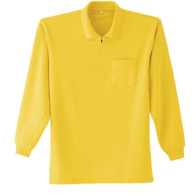 画像4: 0013 ジップアップ長袖ポロシャツ（6色） (4)