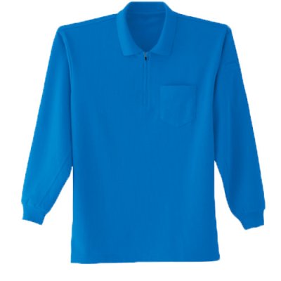 画像6: 0013 ジップアップ長袖ポロシャツ（6色） (6)