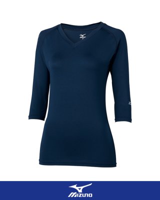 画像2: MZ-0134 Vネックアンダーウェア(七分袖)・レディース (3色) (2)