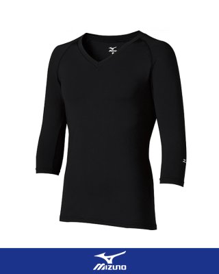 画像2: MZ-0135 Vネックアンダーウェア(七分袖)・メンズ (3色) (2)