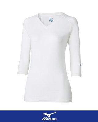 画像3: MZ-0134 Vネックアンダーウェア(七分袖)・レディース (3色) (3)